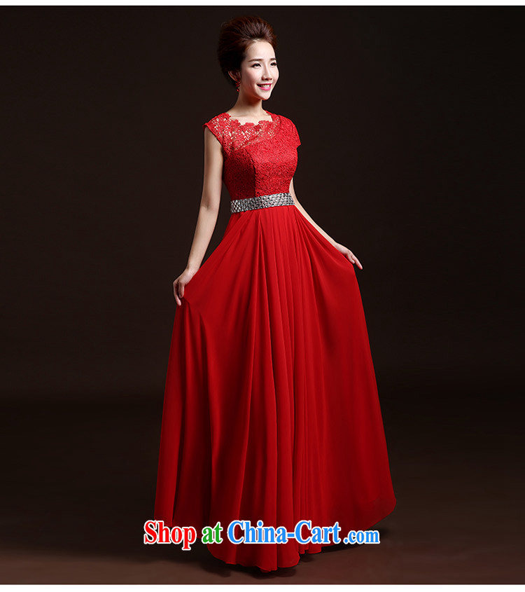 Qi wei summer 2015 new bride toast clothing dress lace field shoulder wedding dress red bridal gown banquet dress long dress drill female Red XXL pictures, price, brand platters! Elections are good character, the national distribution, so why buy now enjoy more preferential! Health