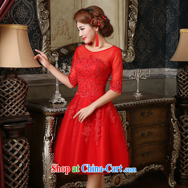 Optimize video 2015 New Red bridal toast clothing lace tied with a long, slim body graphics thin stylish small dresses 008 ycf XXL, optimize, and shopping on the Internet
