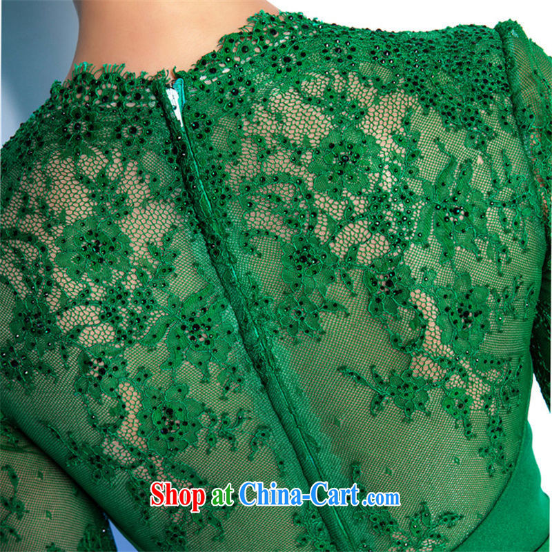 The Champs Elysees, as soon as possible, 2015 show, advanced custom dress long, dinner reception beauty dresses moderator evening dress female Green high-The final contact Customer Service size, Hong Kong, Seoul, and shopping on the Internet