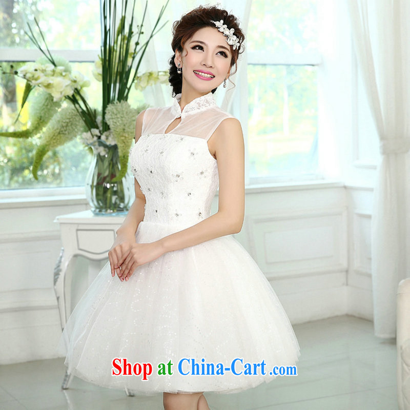 Optimize Philip Wong Yu-hong 2015 new Princess Evening Dress Korean bridesmaid clothing white shoulders, short small dress ycf XXL 009, optimization, and shopping on the Internet