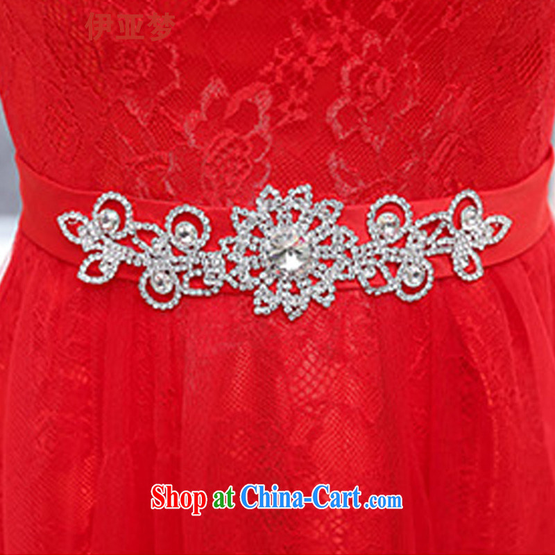 The dream in the 2015 spring and summer New Long wedding dresses beauty graphics thin Web yarn back exposed large banquet dress dress bridal with large red XL, the dream, and shopping on the Internet