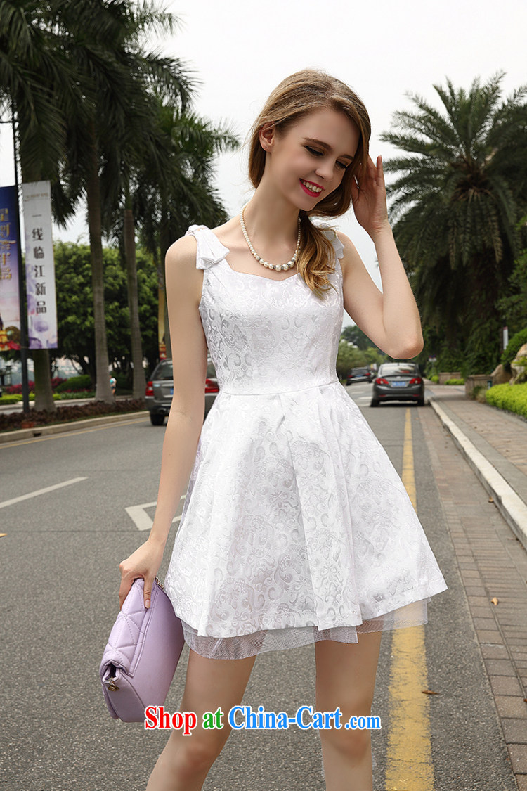 Soon Elizabeth Anna 2015 summer shaggy large skirt with dress dresses L 9128 white XL pictures, price, brand platters! Elections are good character, the national distribution, so why buy now enjoy more preferential! Health