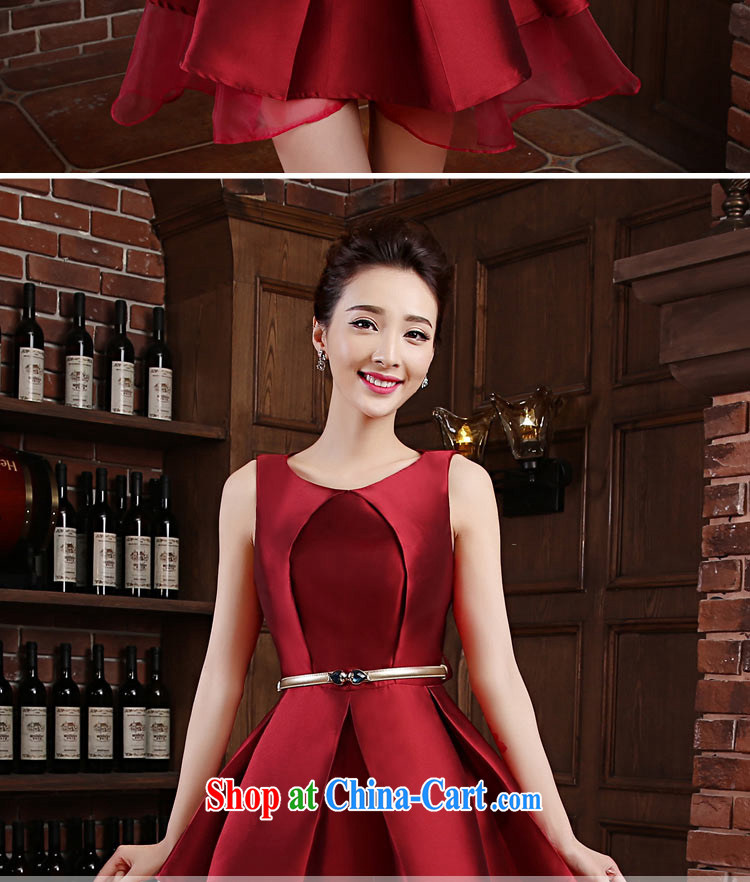 2015 New Field shoulder marriages served toast Korean dress uniform performance short Banquet Hosted Service wine red L pictures, price, brand platters! Elections are good character, the national distribution, so why buy now enjoy more preferential! Health