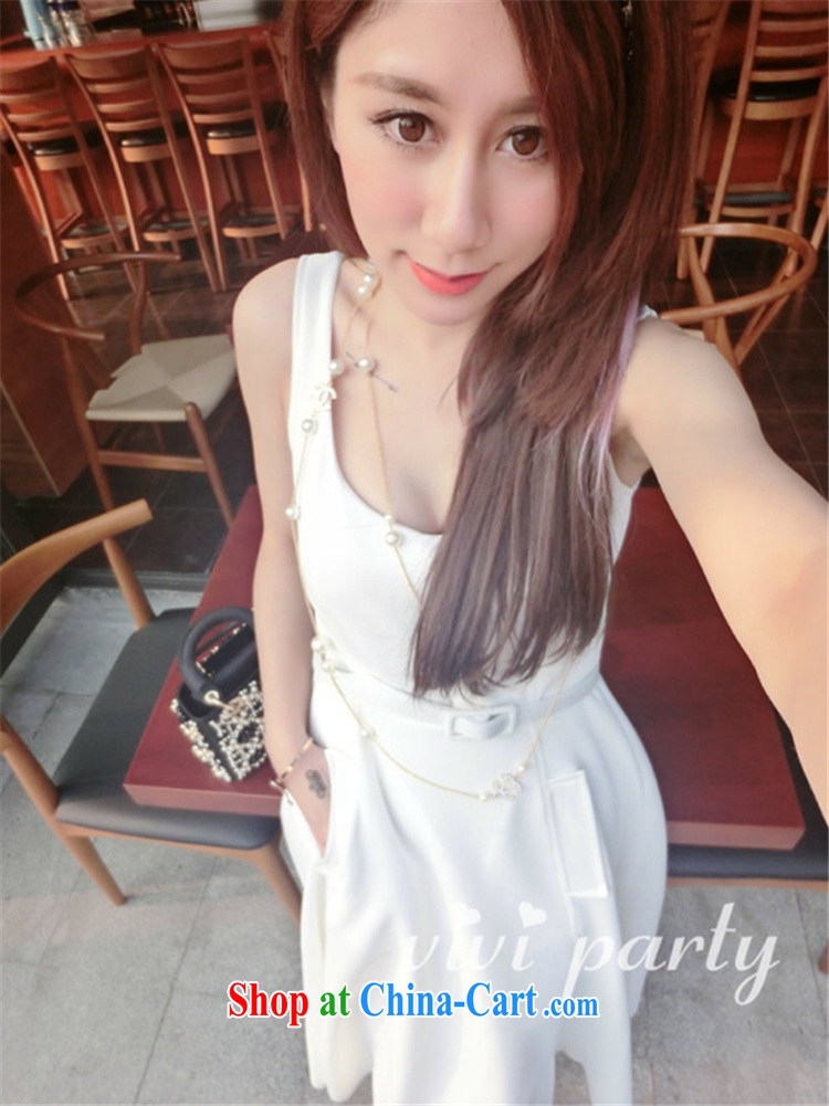 Abundant Ming Europe Big Star Aura with singlet dress girls a minimalist A Field dresses 2015 spring and summer new ivory/belt L pictures, price, brand platters! Elections are good character, the national distribution, so why buy now enjoy more preferential! Health