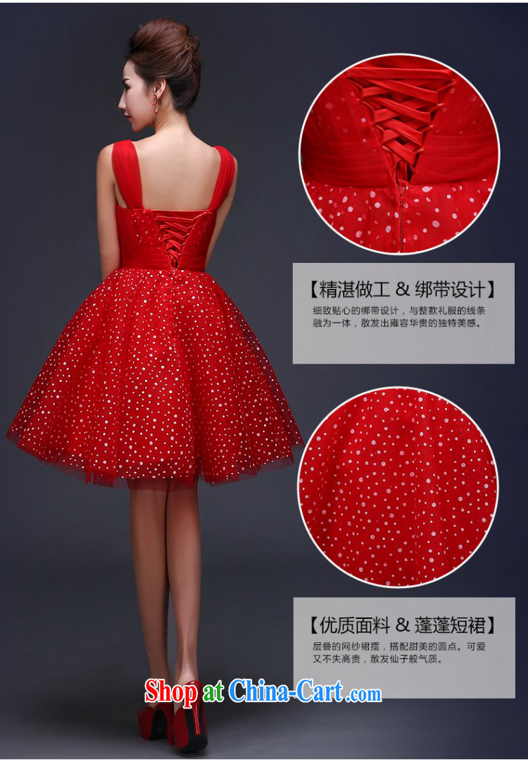 Ting Beverly bridesmaid dresses new 2015 spring bridal wedding dress beauty and stylish double-shoulder bows clothing red girl summer short dress dresses red XXL pictures, price, brand platters! Elections are good character, the national distribution, so why buy now enjoy more preferential! Health