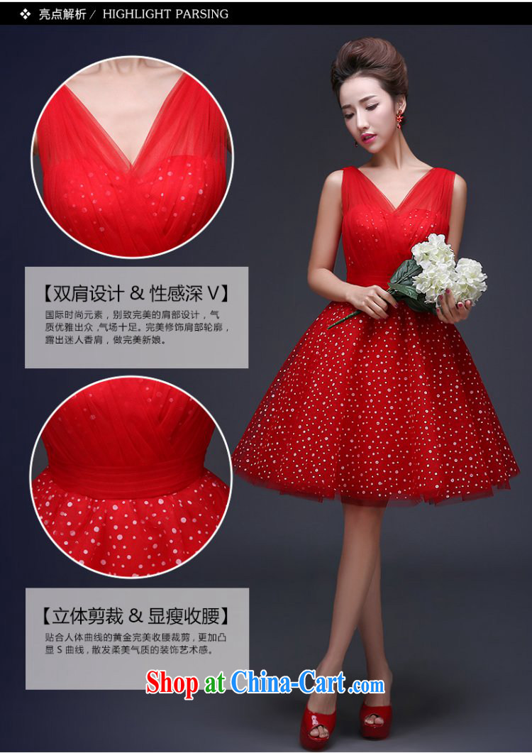 Ting Beverly bridesmaid dresses new 2015 spring bridal wedding dress beauty and stylish double-shoulder bows clothing red girl summer short dress dresses red XXL pictures, price, brand platters! Elections are good character, the national distribution, so why buy now enjoy more preferential! Health