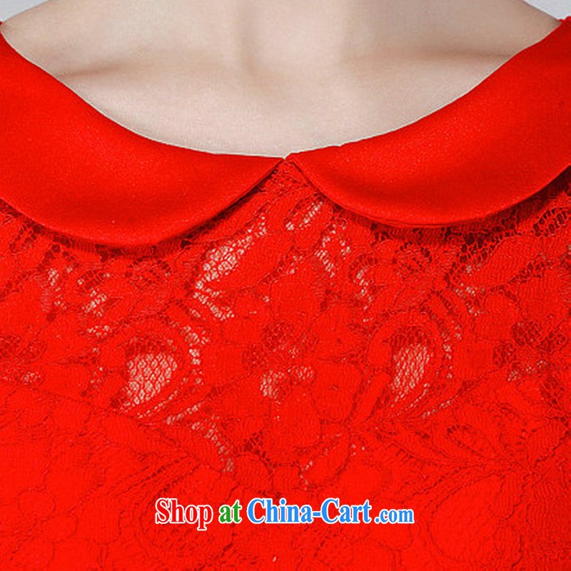 Optimize Hung-2015 new Korean version the wedding dress red lace shoulders sense of marriage toast serving short, small dresses 023 ycf XXL, optimize, and shopping on the Internet