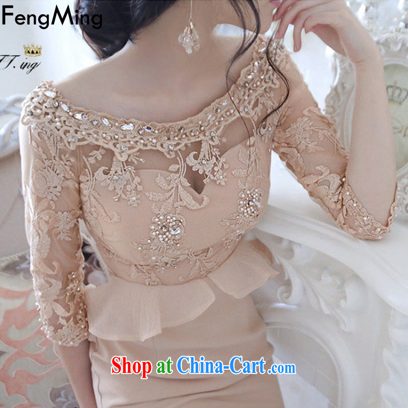 Abundant Ming Ching Ching with embroidered yarn Web parquet drill flouncing skirt dresses women dresses 2015 spring and summer New Picture Color L, HSBC Ming (FengMing), online shopping