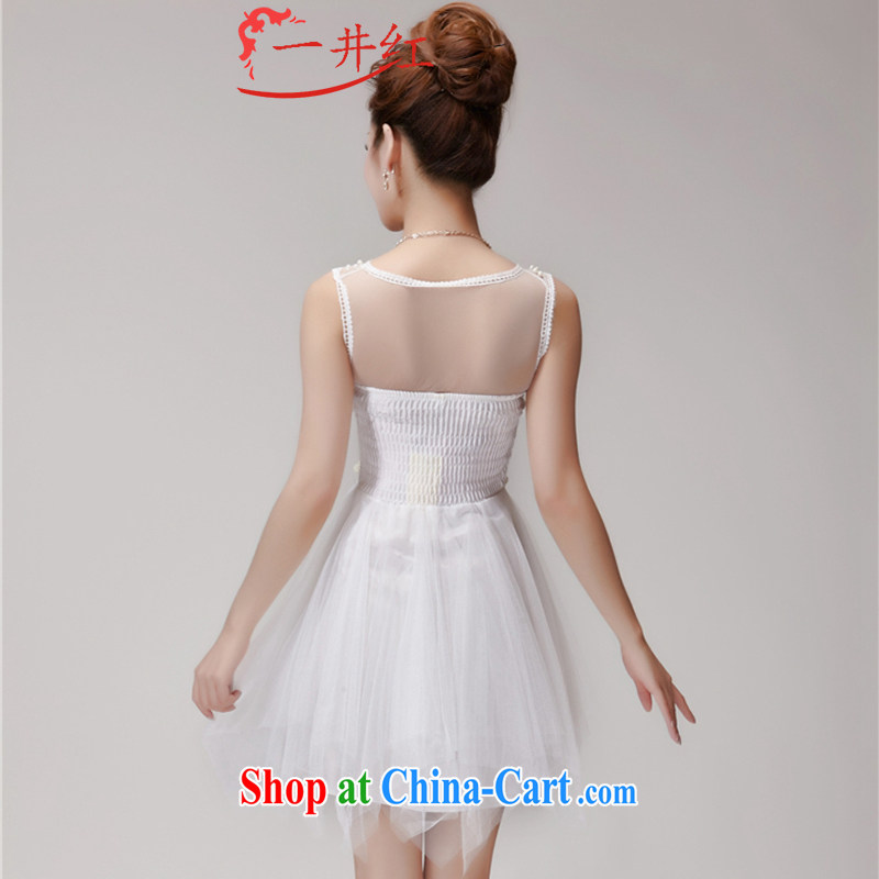 One pound red 2015 summer new lace hook take staples aura Pearl nets elastic waist bridesmaid dress snow woven skirt dresses girls summer white white L, pound red, shopping on the Internet