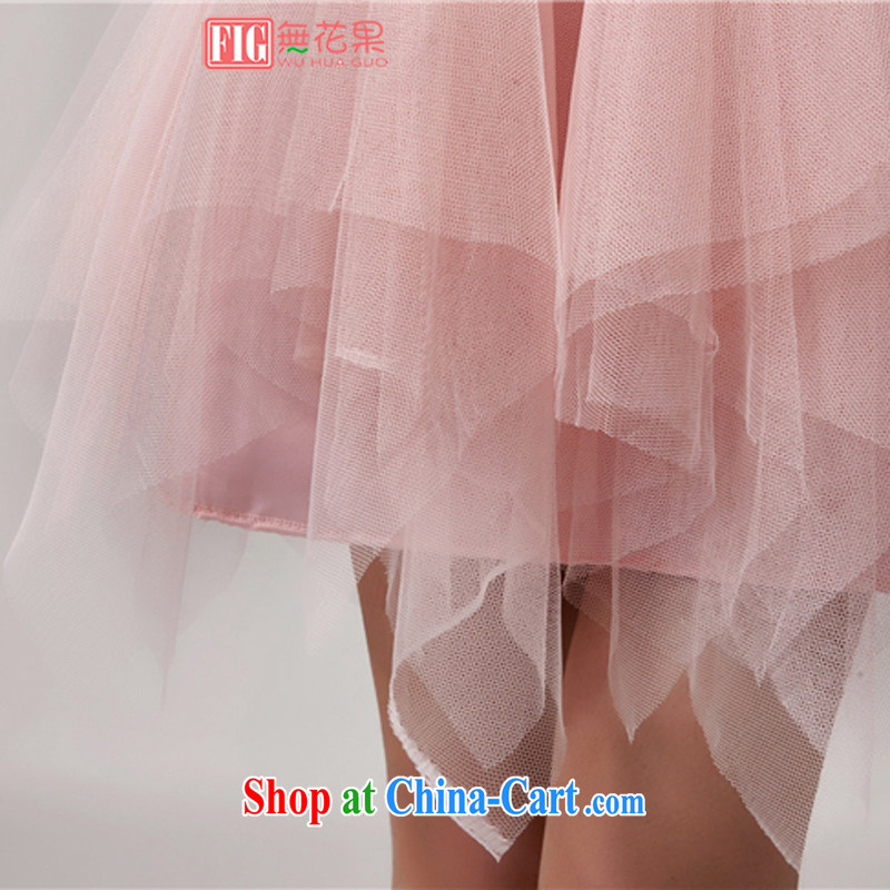 FIGS summer 2015 new lace hook take staples aura Pearl nets elastic waist bridesmaid dress snow woven skirt dresses girls summer white pink L, figs (FIG), online shopping