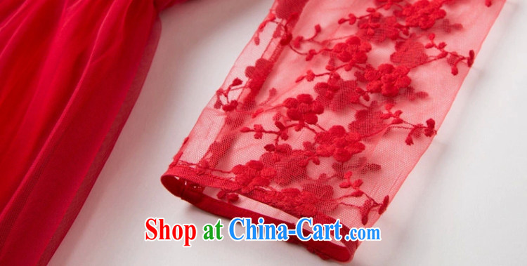 Lint-free cloth, the red embroidered dresses 2015 retro lace red petticoat bridal 9M large long skirt dress 7072 red XL pictures, price, brand platters! Elections are good character, the national distribution, so why buy now enjoy more preferential! Health