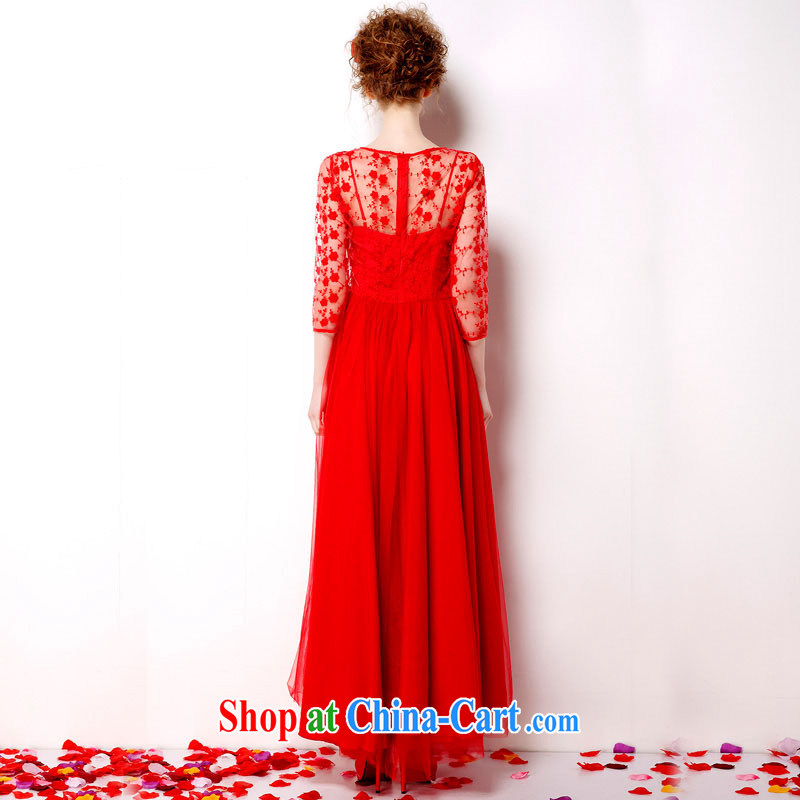 Lint-free cloth, the red embroidered dresses 2015 retro lace red petticoat bridal 9M large long skirt dress 7072 red XL, lint-free cloth deer fly (lurongfei), and, on-line shopping