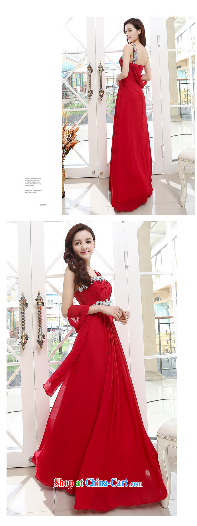 Cover Story summer 2015 new Korean single shoulder a shoulder back exposed snow woven dress bridal bridesmaid dresses dress uniform toast wine red XL pictures, price, brand platters! Elections are good character, the national distribution, so why buy now enjoy more preferential! Health