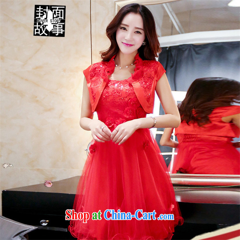 Cover Story summer 2015 new dress code the dress wedding bridal dresses pregnant women replacing the door bows clothing bridesmaid dress red XL
