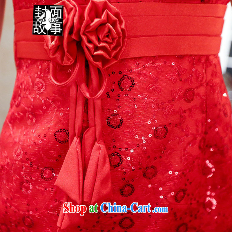 Cover Story 2015 spring and summer wedding red dresses married women with toast the wedding banquet hosted performances evening dress uniform red XL, cover story (cover story), online shopping
