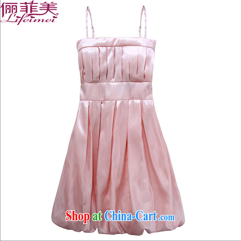 An Philippines and the United States, on the strap color, Princess dress bridesmaid Dinner Show straps waist-high, small dress pink XXXL, facilitating Philippines and the United States, shopping on the Internet