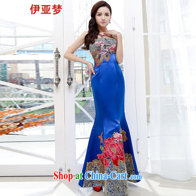 The dream in the 2015 summer new female retro Classic beauty embroidery stamp wiped his chest long crowsfoot wedding dresses marriage with large red XL, the dream, and shopping on the Internet
