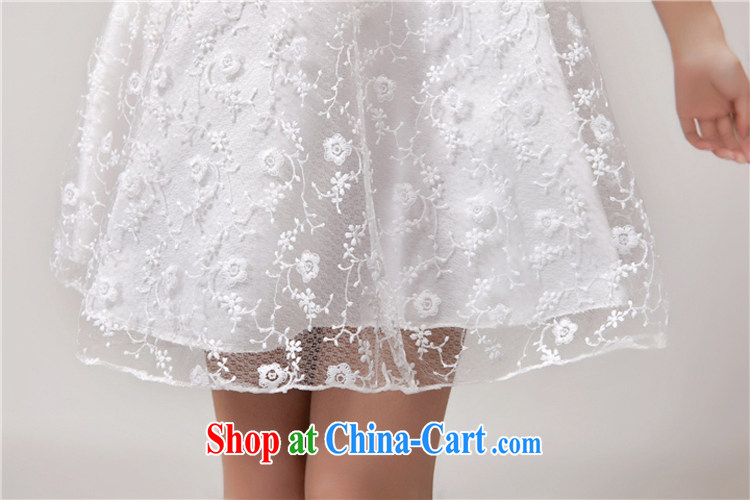 One pound red 2015 summer Korean version of the new, small fragrant wind beauty nails Pearl lace embroidery short-sleeved snow woven skirt dress dresses girls summer white pink L pictures, price, brand platters! Elections are good character, the national distribution, so why buy now enjoy more preferential! Health