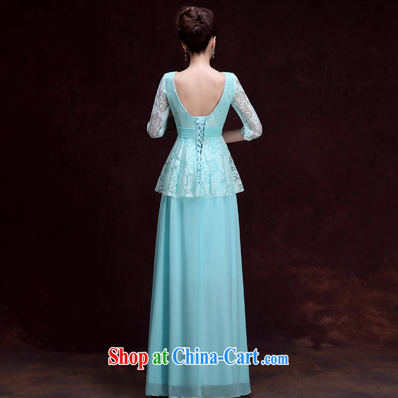 A good service is 2015 new dress sister's bridesmaid dress, banquet dress long moderator dress Ice Blue 2XL, serving a good solid, shopping on the Internet
