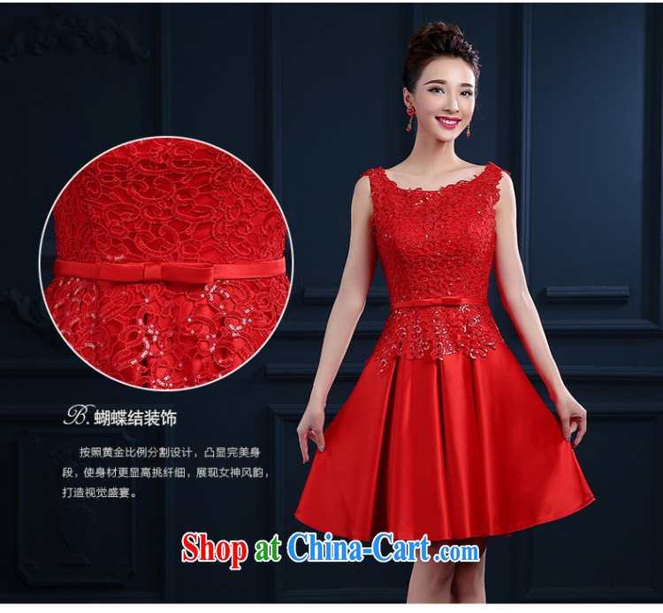 Ting Beverly toast Service Bridal spring 2015 new wedding dresses dress Red double-shoulder short lace wedding dress girls summer betrothal small dress banquet red S pictures, price, brand platters! Elections are good character, the national distribution, so why buy now enjoy more preferential! Health