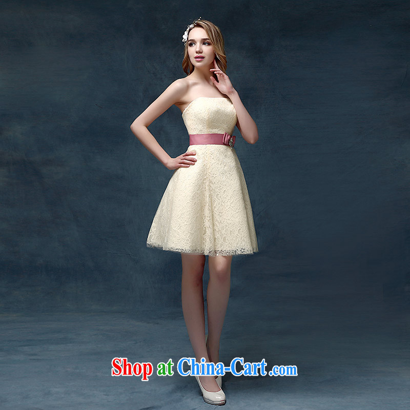 According to Lin Sha bridesmaid service 2015 new spring and summer sisters dress in short marriages served toast dress champagne color XL, according to Lin, Elizabeth, and shopping on the Internet