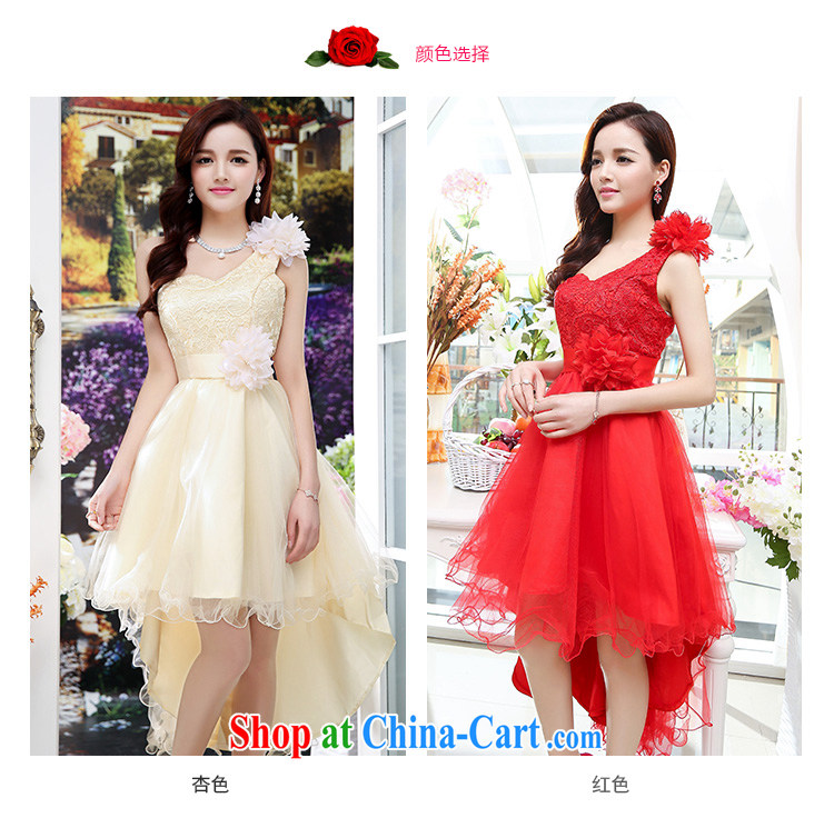 Cover Story 2015, short, long-tail two-dimensional large floral wedding bridal dresses beauty-waist, shoulder shaggy skirts dresses apricot L pictures, price, brand platters! Elections are good character, the national distribution, so why buy now enjoy more preferential! Health
