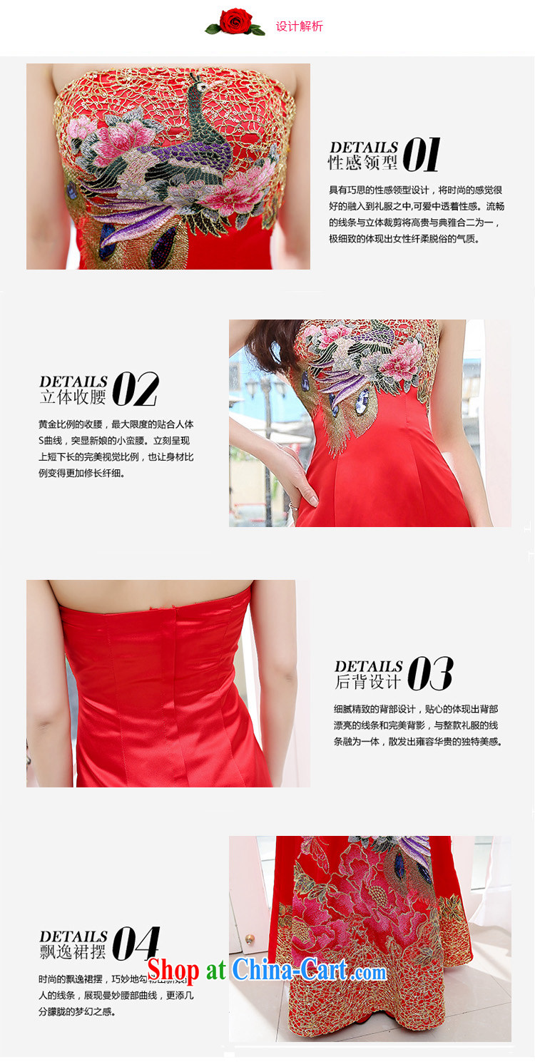 Cover Story 2015 summer night dress stores sexy at Merlion dress dinner dress, President bows wedding embroidery Phoenix solid dresses red XL pictures, price, brand platters! Elections are good character, the national distribution, so why buy now enjoy more preferential! Health
