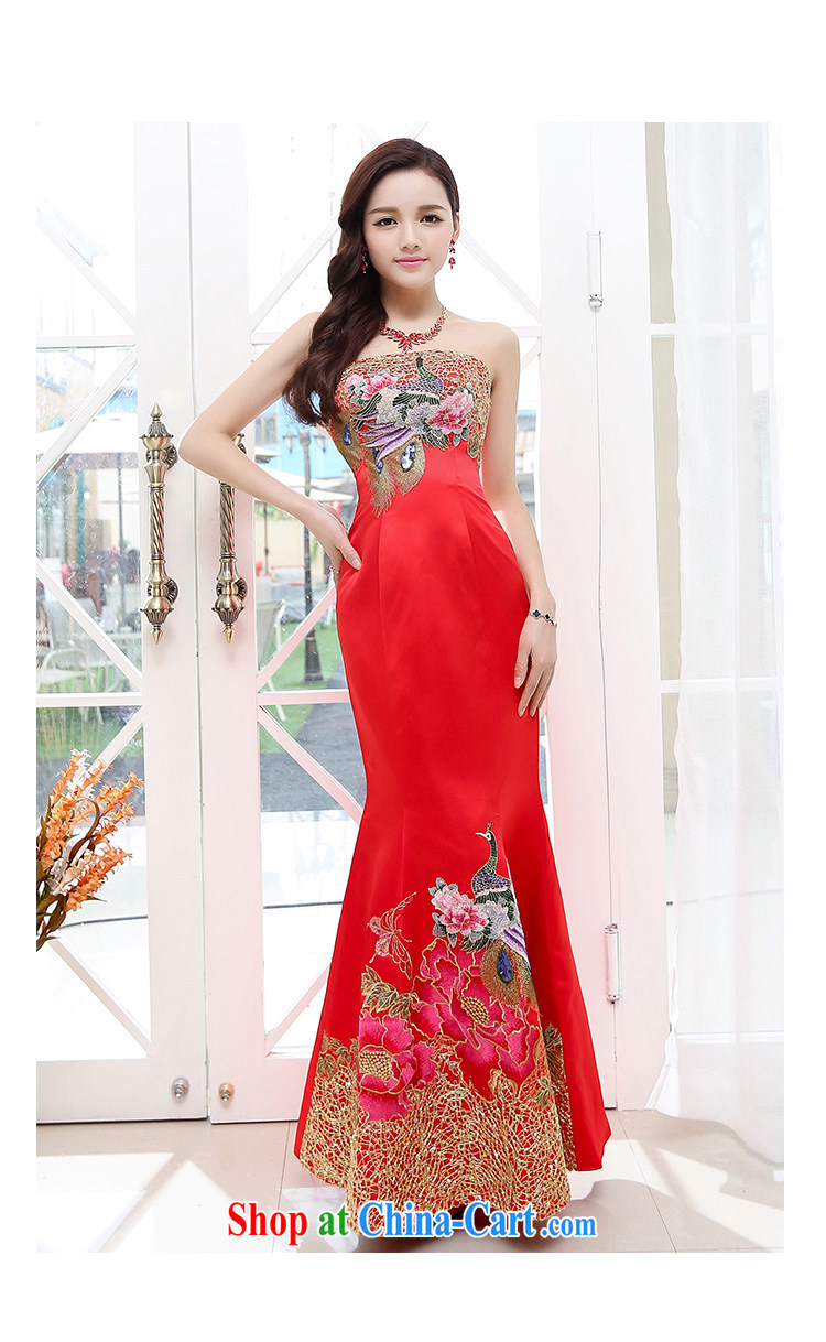 Cover Story 2015 summer night dress stores sexy at Merlion dress dinner dress, President bows wedding embroidery Phoenix solid dresses red XL pictures, price, brand platters! Elections are good character, the national distribution, so why buy now enjoy more preferential! Health