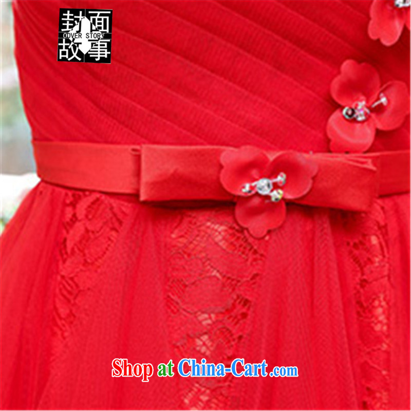 Cover Story 2015 summer elegant lady snow woven embroidery sleeveless dresses dress the skirt with sister bridesmaid clothing bridal red XL, the cover story (cover story), online shopping
