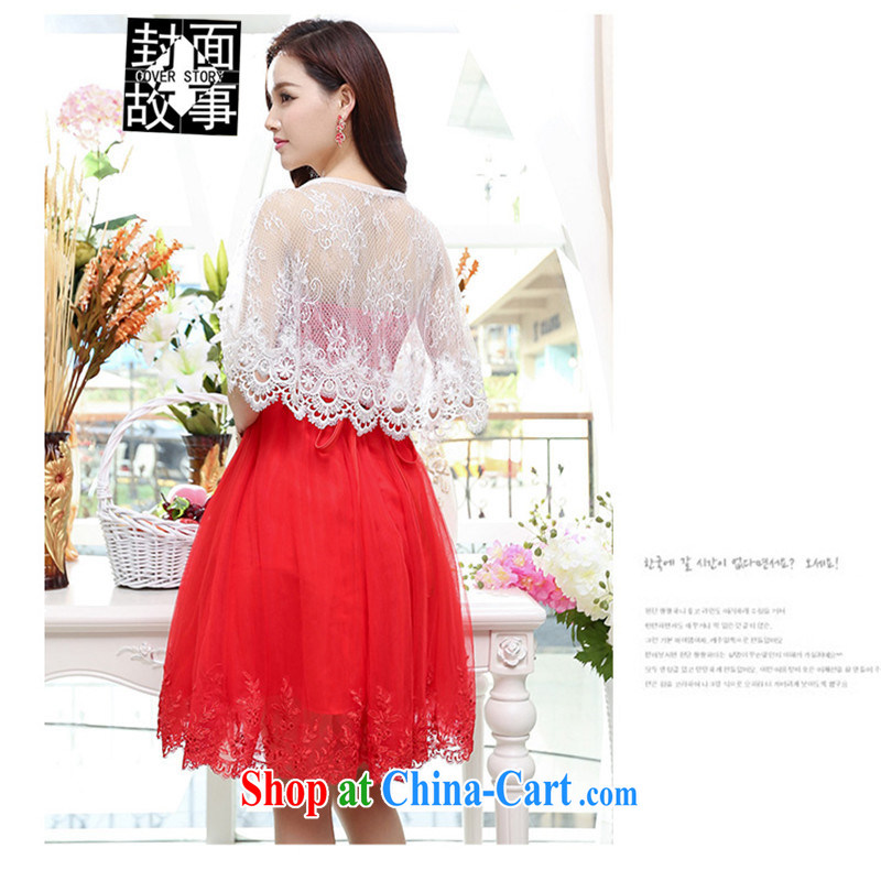 Cover Story summer 2015 new women's clothing bridal fitted dresses dress banquet wedding lace bridal red XL, the cover story (cover story), shopping on the Internet