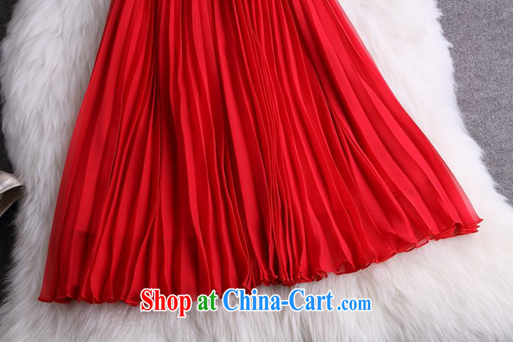 The poetry film summer 2015 new Openwork embroidery beads staples high waist 100 hem dresses marriage small red dress uniform toast girl skirt red XL pictures, price, brand platters! Elections are good character, the national distribution, so why buy now enjoy more preferential! Health