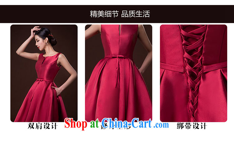 2015 new bride wedding toast serving female moderator dress Brocade straps sleeveless red skirts and deep red XXL pictures, price, brand platters! Elections are good character, the national distribution, so why buy now enjoy more preferential! Health