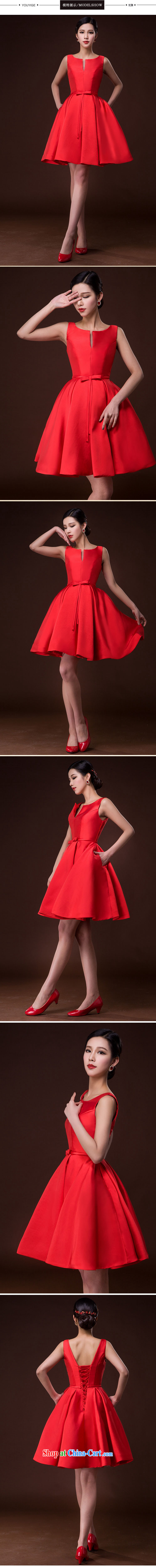 2015 new bride wedding toast serving female moderator dress Brocade tie sleeveless red dress, champagne color S pictures, price, brand platters! Elections are good character, the national distribution, so why buy now enjoy more preferential! Health