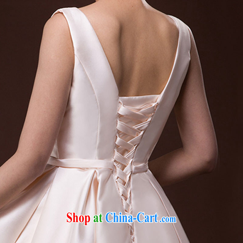 2015 new bride wedding toast serving female moderator dress Brocade tie sleeveless red dress, champagne color S, my dear Bride (BABY BPIDEB), online shopping