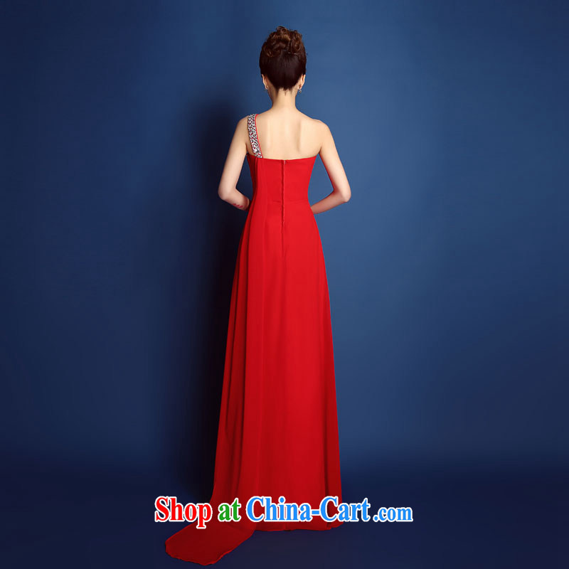 Bridal toast served at Merlion THE SHOULDER parquet drill wedding dresses dress improved summer long 2015 new wedding dress beauty, red XXL, beautiful, shopping on the Internet