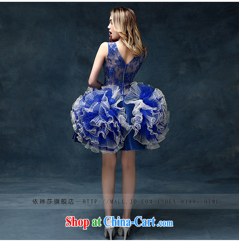 High quality color wedding dress 2015 new, chest bare, theatrical dress bridal wedding toast serving blue XL pictures, price, brand platters! Elections are good character, the national distribution, so why buy now enjoy more preferential! Health