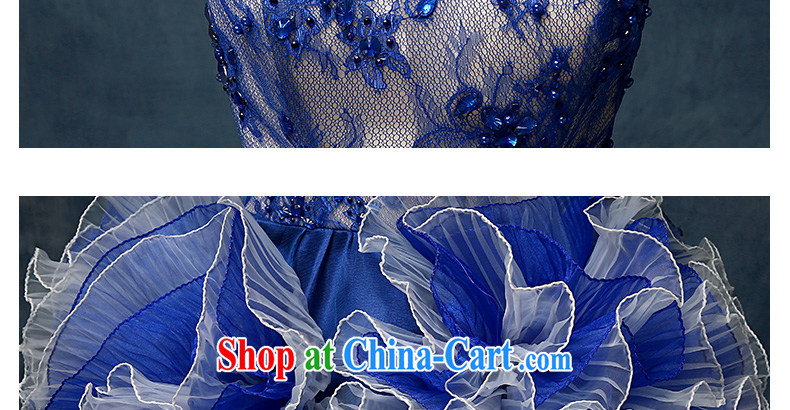 High quality color wedding dress 2015 new, chest bare, theatrical dress bridal wedding toast serving blue XL pictures, price, brand platters! Elections are good character, the national distribution, so why buy now enjoy more preferential! Health
