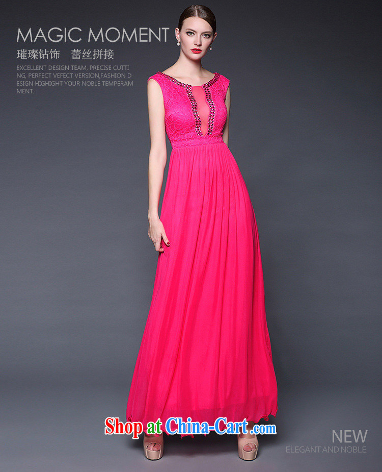 European and American style 2015 summer new goddess elegant wind long evening dress dresses W 0227 by red are code pictures, price, brand platters! Elections are good character, the national distribution, so why buy now enjoy more preferential! Health