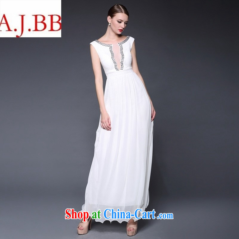 European and American style 2015 summer new goddess elegant wind long evening dress dresses W 0227 by red are code, A . J . BB, shopping on the Internet