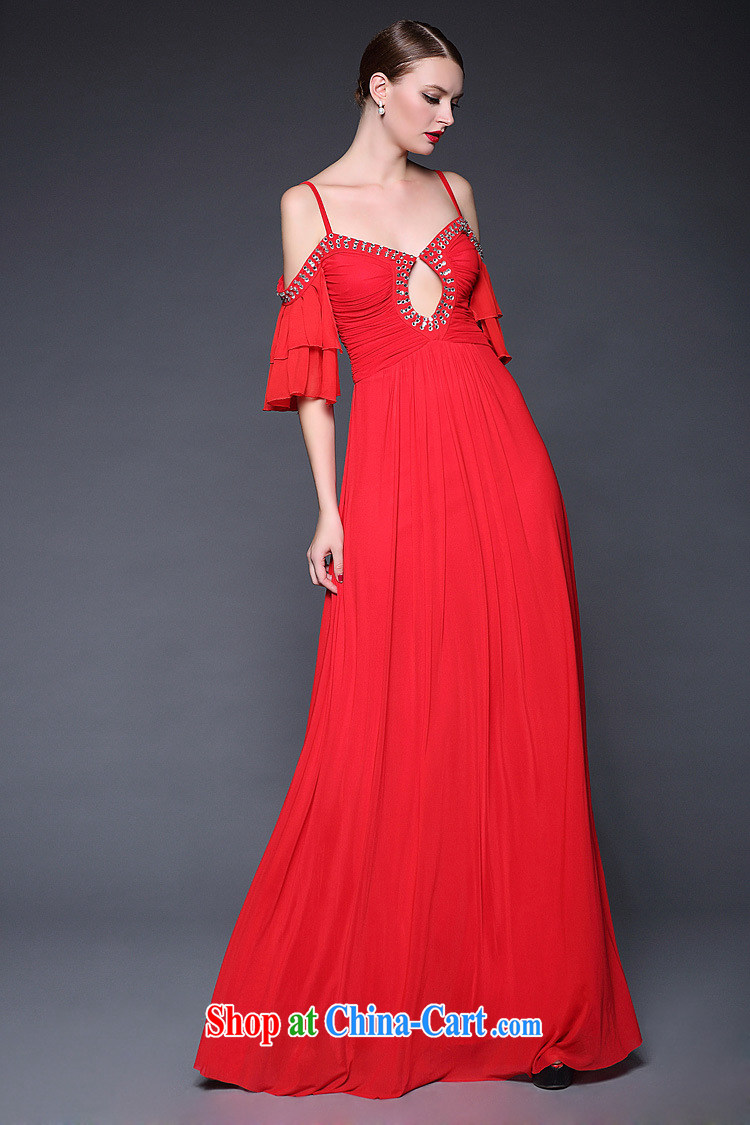 The European site 2015 summer new bare shoulders nails Pearl strap Sin-long evening dress dresses W 5014 red are code pictures, price, brand platters! Elections are good character, the national distribution, so why buy now enjoy more preferential! Health