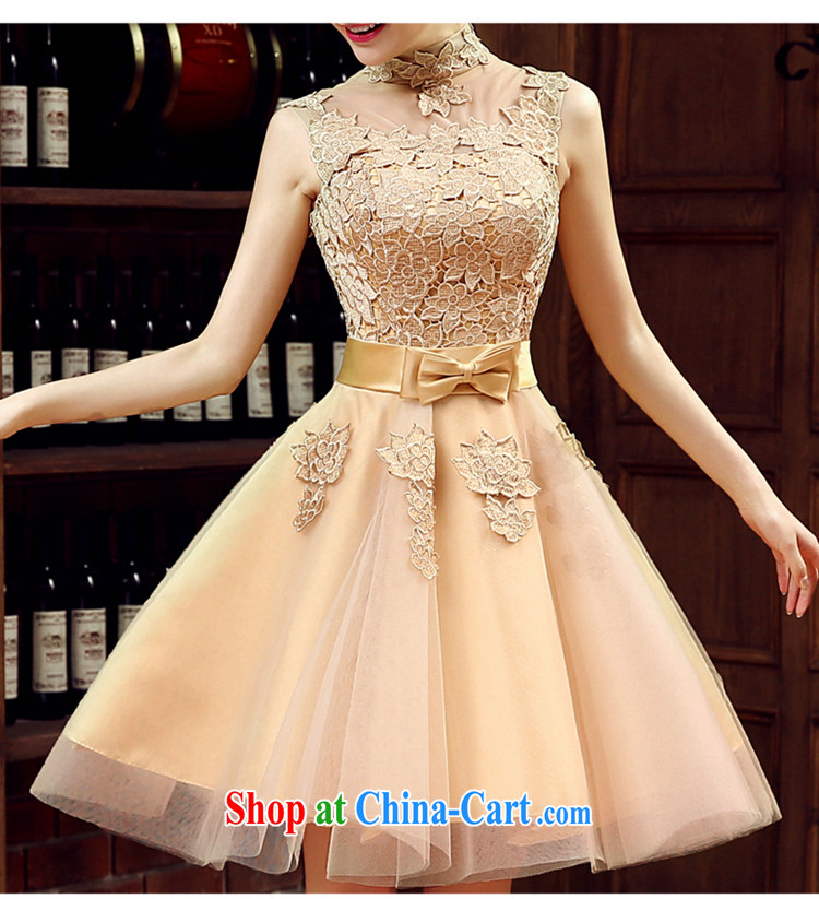 Sexy package shoulder small dress party banquet Evening Dress bride wedding toast serving short service performance 2015 new spring and summer Car Show car the banquet later stage with gold M pictures, price, brand platters! Elections are good character, the national distribution, so why buy now enjoy more preferential! Health