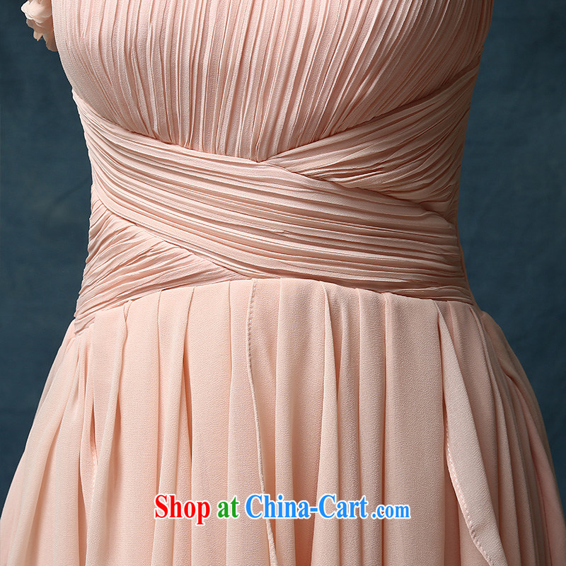 According to Lin Sa 2015 new pink bridesmaid dresses short before long Annual Spring fashion beauty serving toast the evening dress pink XL, according to Lin, Elizabeth, and shopping on the Internet