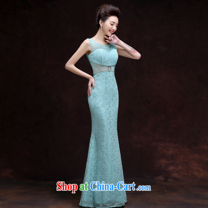A good service is 2015 new wedding dress bridesmaid sisters served at Merlion dress Evening Dress long dress girls light blue XL, good service, and, shopping on the Internet