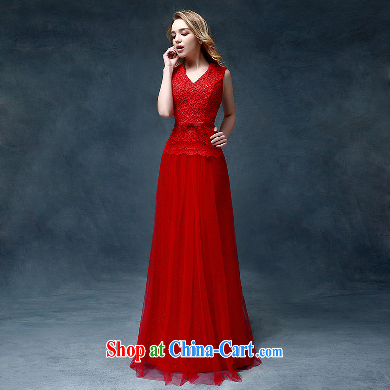 According to Lin Elizabeth spring and summer new upscale bridal toast serving red dress long Graphics thin Wedding Gown dress red XL, according to Lin, Elizabeth, and shopping on the Internet