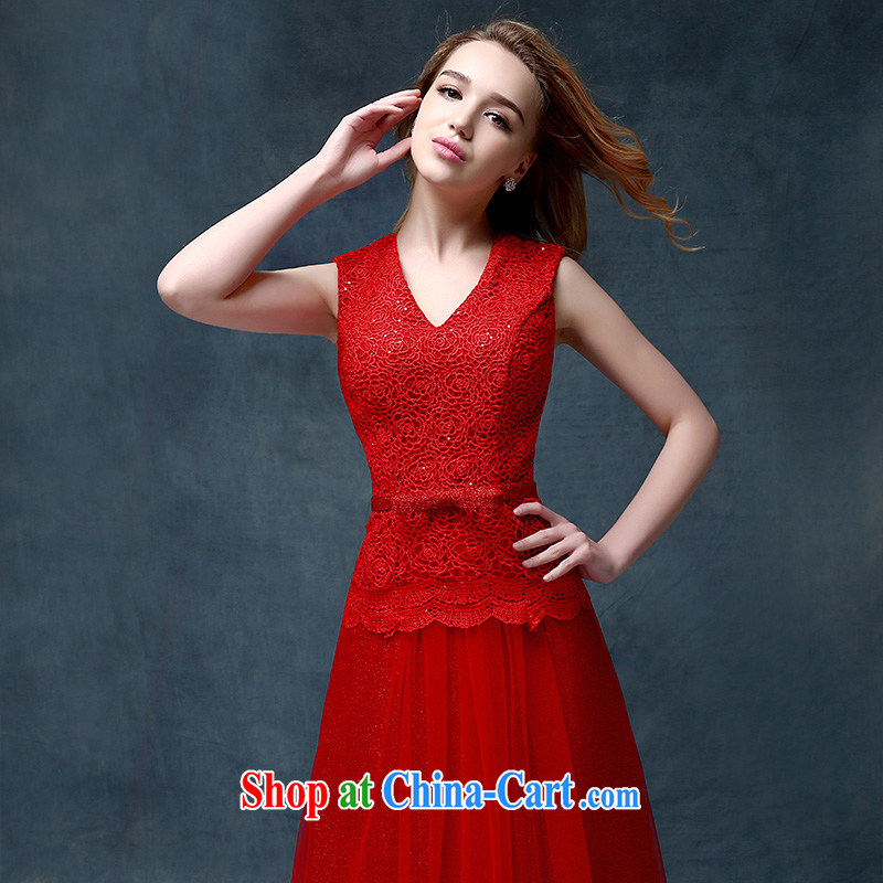 According to Lin Elizabeth spring and summer new upscale bridal toast serving red dress long Graphics thin Wedding Gown dress red XL, according to Lin, Elizabeth, and shopping on the Internet