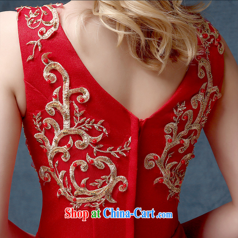According to Lin Sa 2015 new bride toast clothing fashion bridal dresses red wedding dress dress long crowsfoot cultivating red are, according to Lin, Elizabeth, and shopping on the Internet