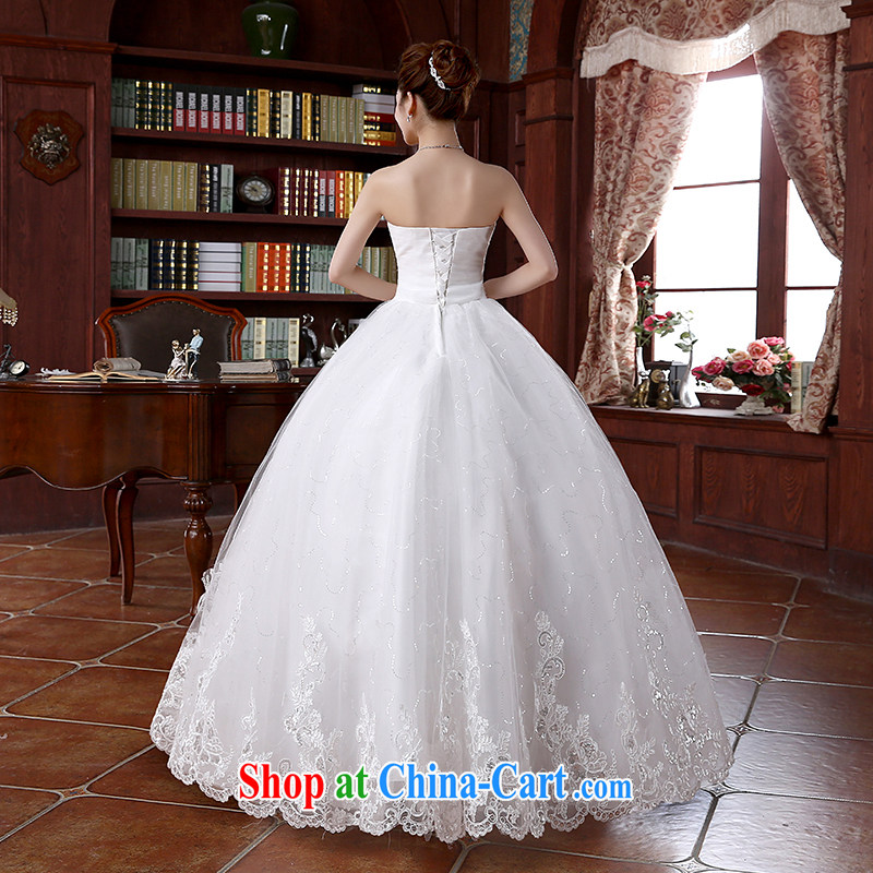 2015 spring and summer new lace, tied with cultivating graphics thin with shaggy dress wiped chest wedding dresses white S, my dear bride (BABY BPIDEB), shopping on the Internet