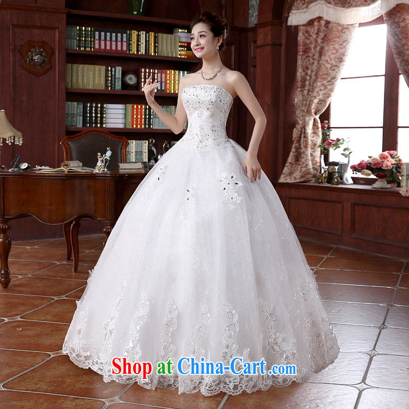2015 spring and summer new lace, tied with cultivating graphics thin with shaggy dress wiped chest wedding dresses white S, my dear bride (BABY BPIDEB), shopping on the Internet