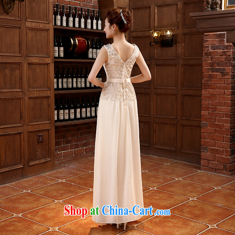 Double-shoulder V for long evening dress bridesmaid dresses annual 2015 New Evening Dress bridal toast serving pink XL, my dear Bride (BABY BPIDEB), online shopping