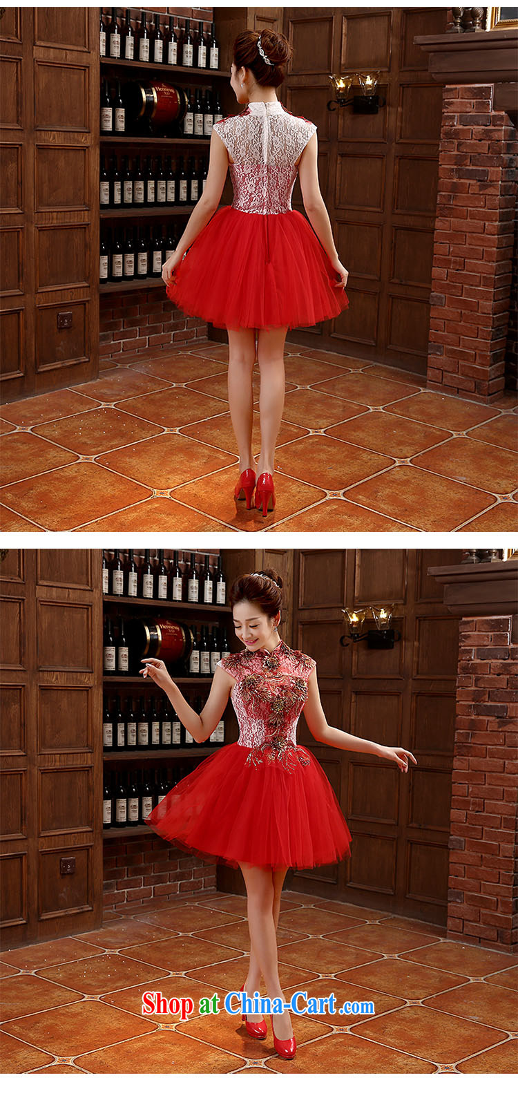 2015 new wedding dresses small short bridesmaid evening service annual meeting moderator dresses bows service Korean spring red XL pictures, price, brand platters! Elections are good character, the national distribution, so why buy now enjoy more preferential! Health